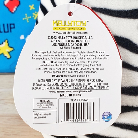 Squishmallow Tracey the Zebra 8" UltraSoft Stuffed Valentine's Day Plush NWT - Picture 12 of 12